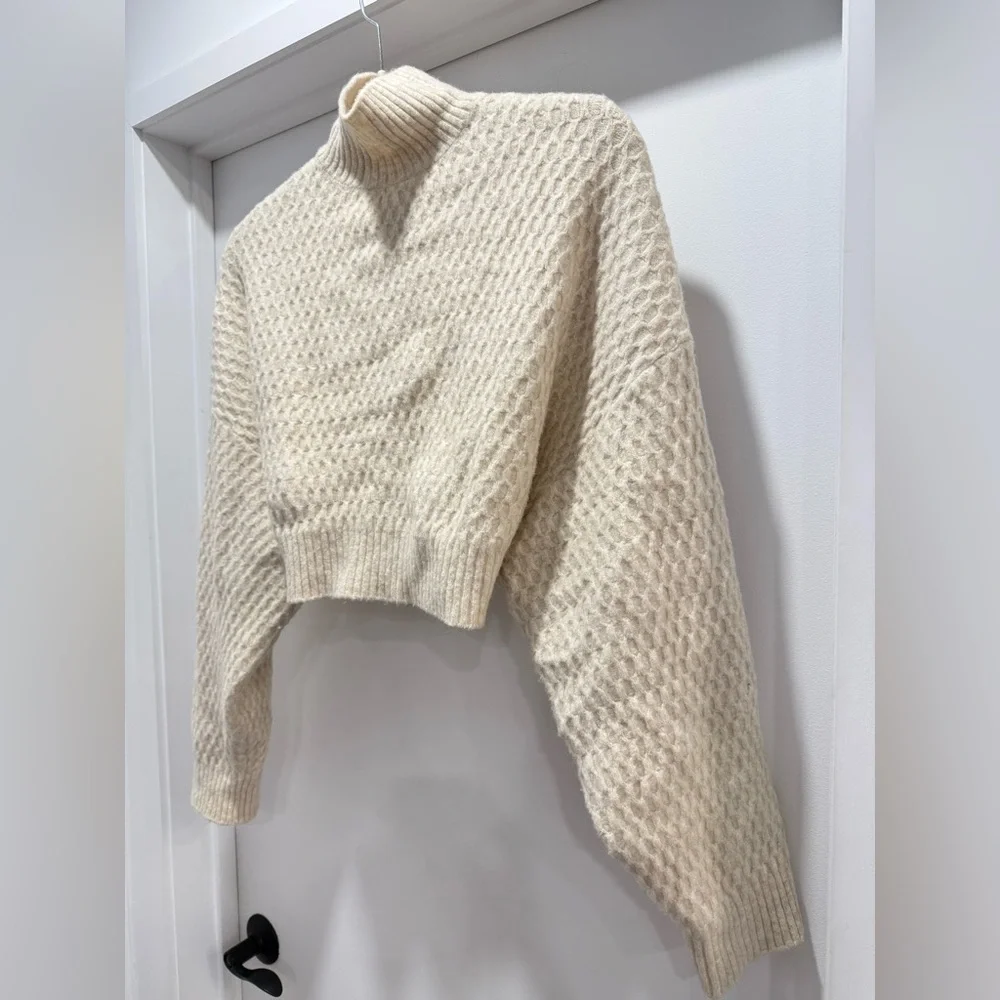 Zara Turtleneck Sweater w/ Open Back - Picture 2 of 7